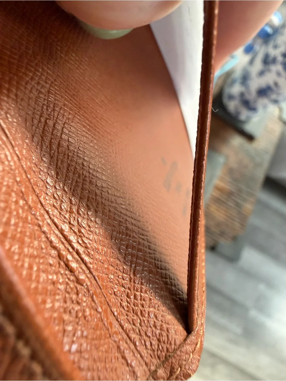 Louis Vuitton Leather Passport Cover Wallet in Brown